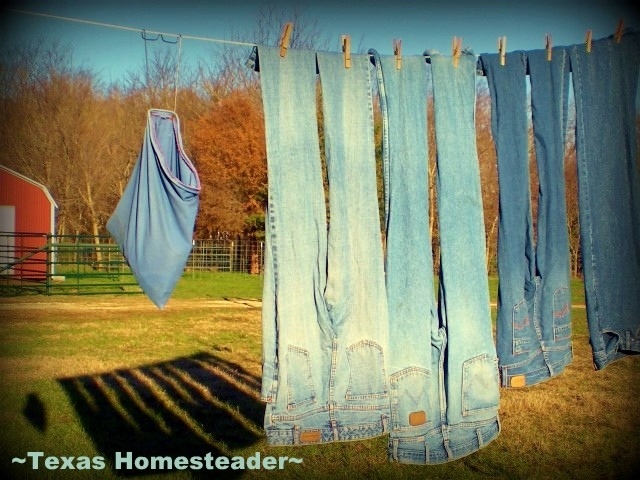 Laundry on the line. Make hay while the sun shines. Days and times on a Texas ranch. #TexasHomesteader