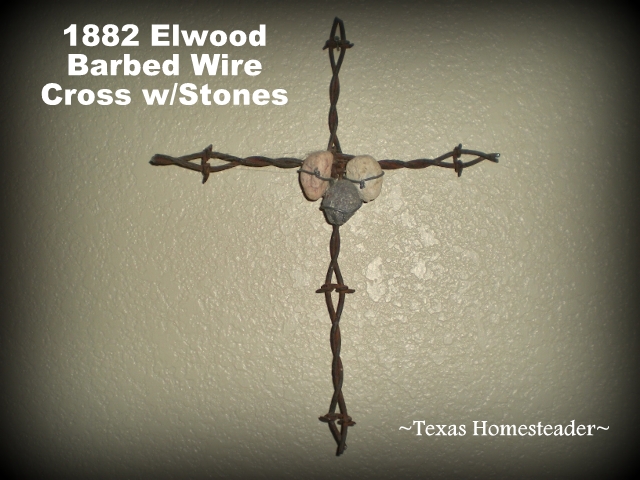 We used our 1882 Elwood barbed wire found on our Texas ranch to create beautiful art for our home. Beautiful! #TexasHomesteader