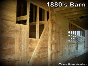 Come tour our old 1880's Texas barn. I love the old rustic patina of the wood, the square nails and all the details. #TexasHomesteader