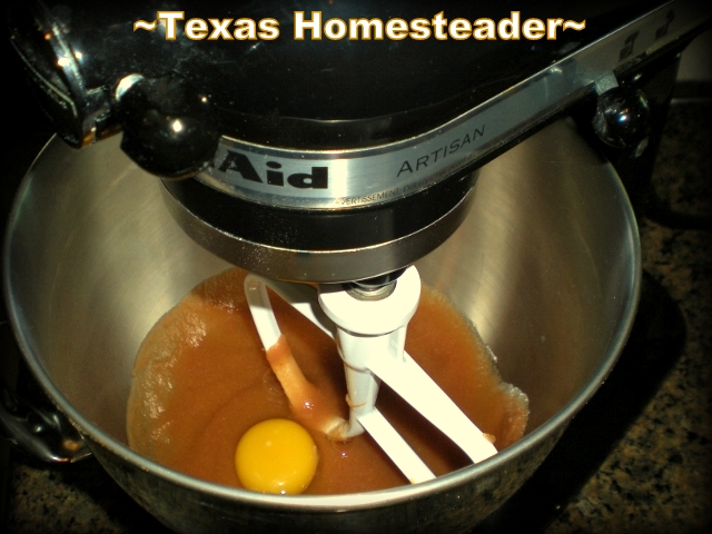 Baking a double batch of homemade banana bread, making it healthier by substituting applesauce for the shortening. #TexasHomesteader