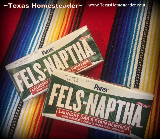 Fels-Naptha an important part of my homemade laundry detergent recipe. #TexasHomesteader