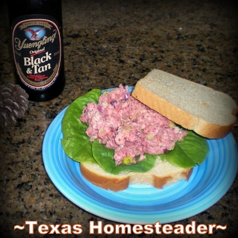 Homemade ham salad using smoked ham. #TexasHomesteader