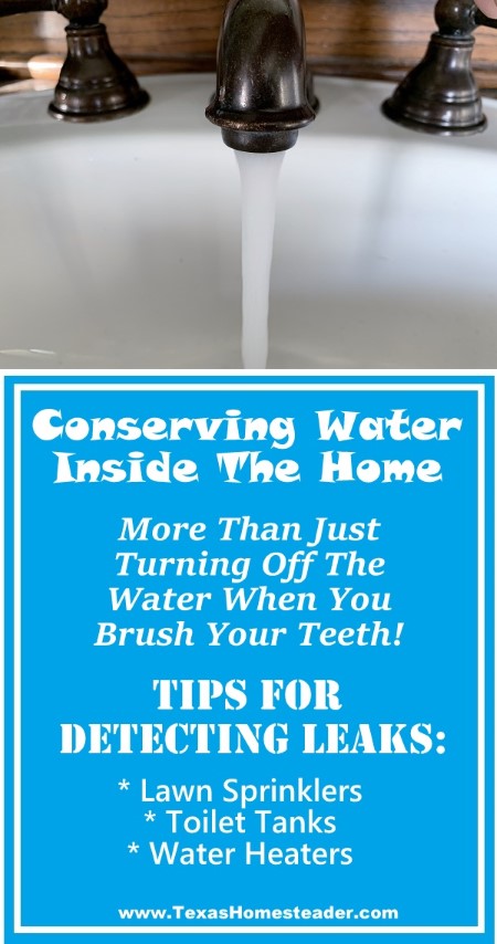 Water conservation is an important way to preserve our natural resources, and save money too! #TexasHomesteader