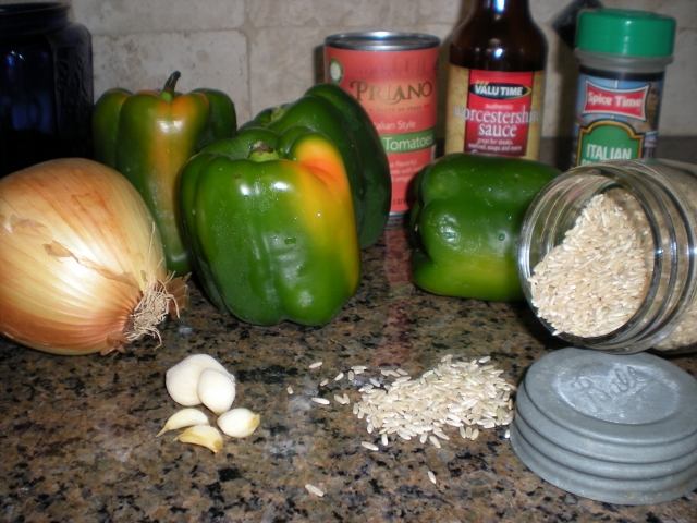 Recipe: Stuffed Peppers. Delicious and makes enough to freeze for later meals too - Cook Once, Eat Twice. Enjoy Those Garden Peppers! #TexasHomesteader