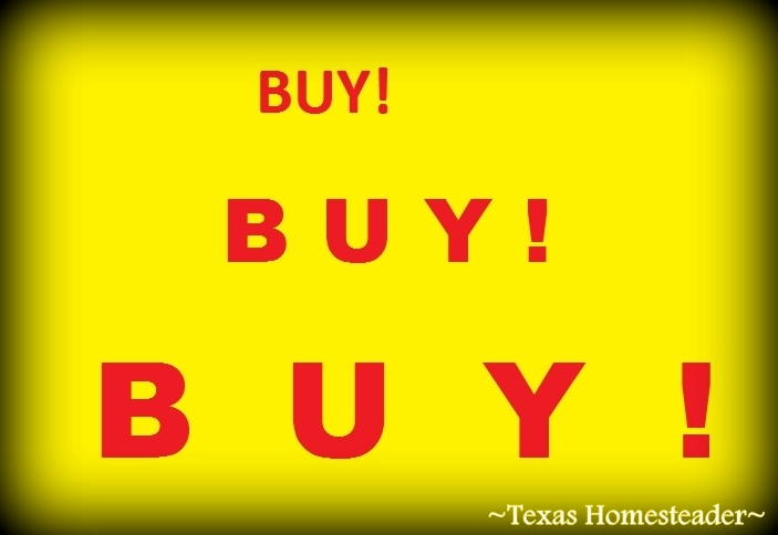 Stores & retail establishments pressure you to BUY even if it's not needed. #TexasHomesteader