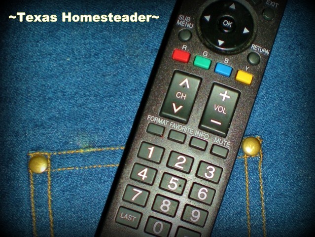 A remote control helps operate an appliance from a distance. #TexasHomesteader