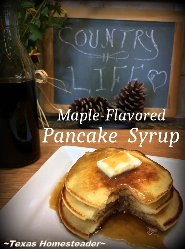 THIS HOMEMADE MAPLE-FLAVORED PANCAKE SYRUP Recipe Uses Standard Pantry Ingredients & Is Ready In Just 7 Minutes! #TexasHomesteader