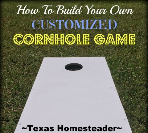 Customized Cornhole Game. It's So Much More Fun Having A Family Reunion RANCH STYLE! Check Out Our Event. #TexasHomesteader