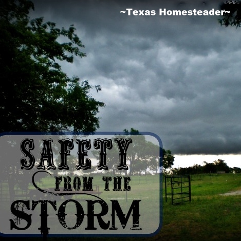 Our underground storm shelter helps keep us safe from powerful storms and tornadoes. #TexasHomesteader