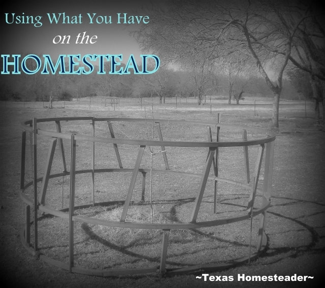 Repurposing what we have on the homestead to fill a need saves money and the environment. #TexasHomesteader