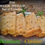 This simple recipe takes a basic beer bread recipe and adds fresh minced rosemary and shredded cheddar cheese. #TexasHomesteader