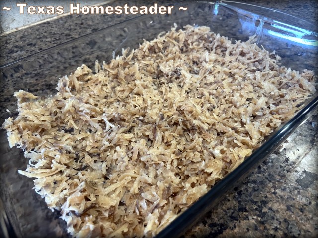 Farmers Breakfast Casserole - Make crust by covering bottom of dish wish hash browns - #TexasHomesteader