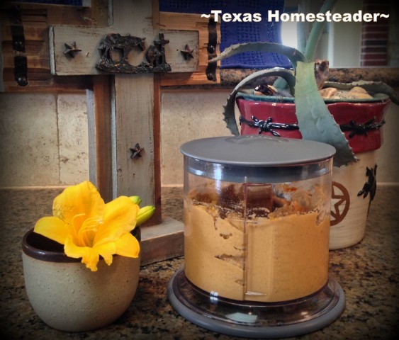 Flavorful Homemade Hummus In Minutes Using Just A Few Simple Inexpensive pantry Ingredients. It Really IS Stupid-Easy To Make!! Store right in Ninja blender container. #TexasHomesteader