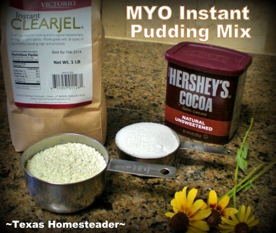 I don't like convenience foods but what about recipes calling for a box of instant pudding mix? There's a trick to making it yourself! #TexasHomesteader