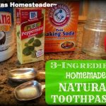 Homemade toothpaste with baking soda, coconut oil & mint extract. #TexasHomesteader