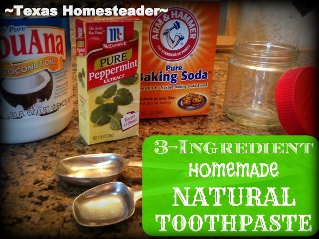 3 SIMPLE INGREDIENTS FOR HOMEMADE TOOTHPASTE - I try to provide things for myself so I'm making toothpaste using simple pantry ingredients #TexasHomesteader