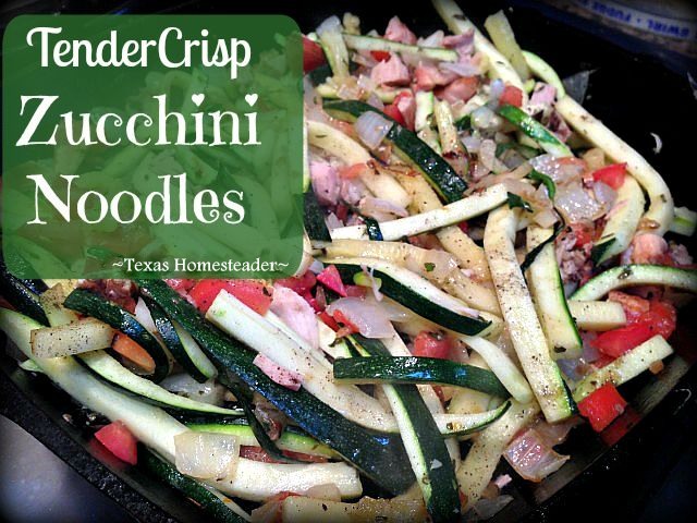 I've heard about using zucchini for low-carb noodles and I was intrigued. I do try alternatives when I can find a tasty one - check it out! #TexasHomesteader