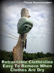 We replaced our ugly laundry pole something more in step with our natural surroundings. You know my battle cry: Use Whatcha Got! #TexasHomesteader