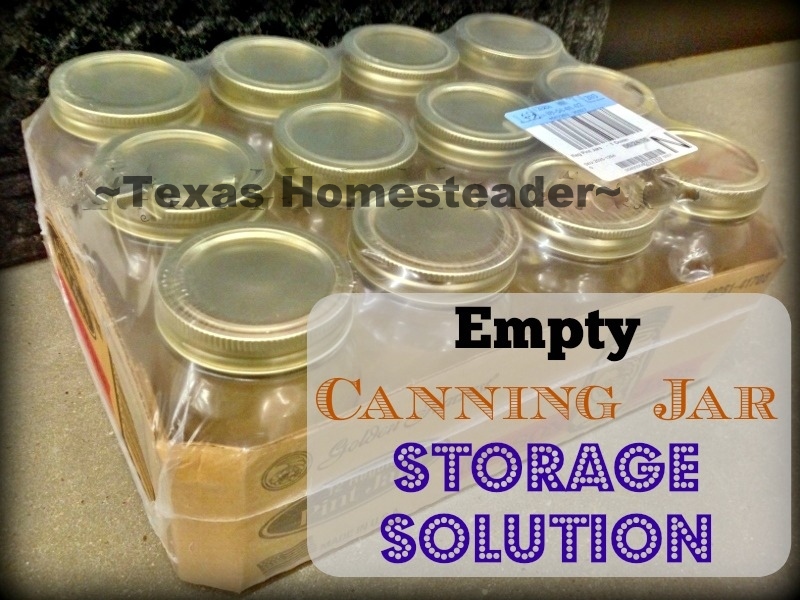 Canning jars are now sold in half-sized boxes with no protective dividers. Come see my sturdy empty canning Jar Storage Solution #TexasHomesteader