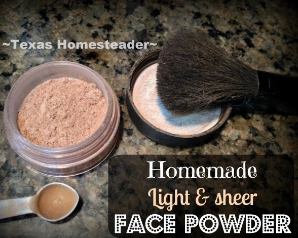 HOMEMADE FACE POWDER: With all the hype these days about toxins in cosmetics, I'm happy to find a solution that works well for pennies #TexasHomesteader