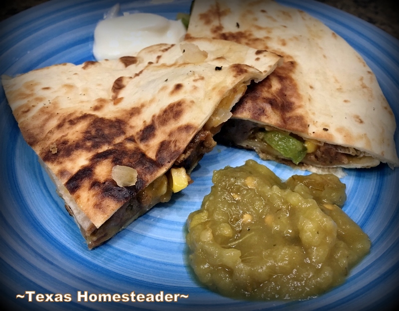 Leftover meatloaf is versatile! I'll make sure it's not wasted by remaking it into something new and delicious - quesadillas! #TexasHomesteader