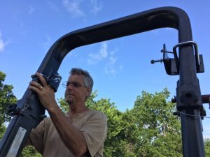 Sun protection is important! See what we did to assure we are properly protected from the sun while on our tractors. #TexasHomesteader