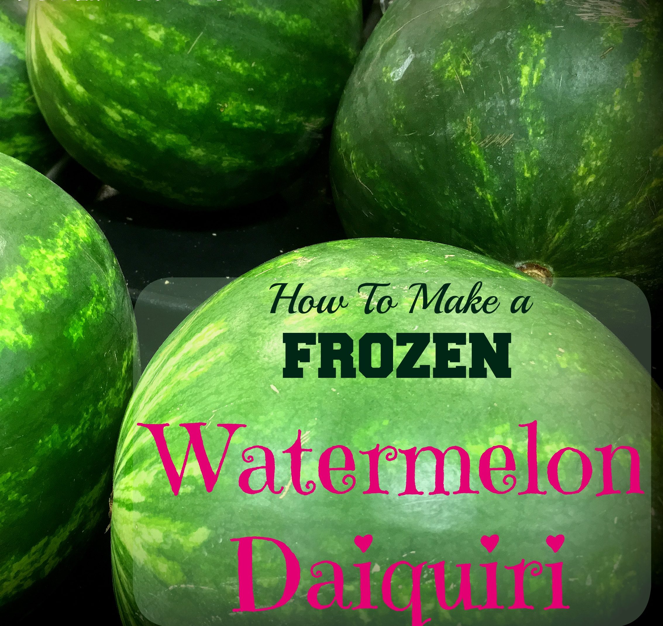 I use seedless watermelon to make a frozen watermelon smoothie, or add rum for a watermelon daiquiri. #TexasHomesteader