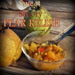 Simple sweet & savory pear relish recipe with optional canning instructions. #TexasHomesteader