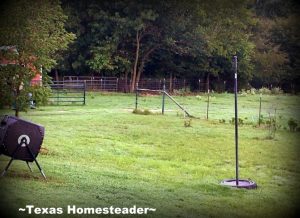 We replaced our ugly laundry pole something more in step with our natural surroundings. You know my battle cry: Use Whatcha Got! #TexasHomesteader