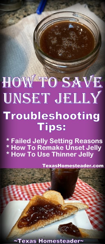 When jelly does not set - how to save unset and thin jelly. #TexasHomesteader