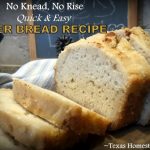 This simple basic beer bread recipe is mix-n-bake easy and fast! #TexasHomesteader