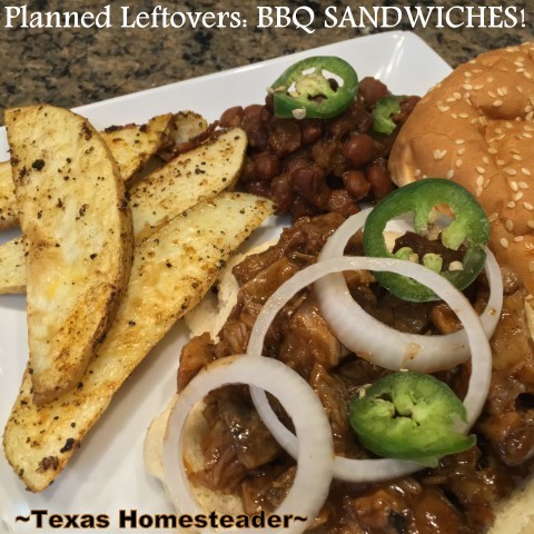 I love Planned Leftovers, especially this BBQ because it's so quick, so easy yet so delicious. Check out this homestead hack. #TexasHomesteader