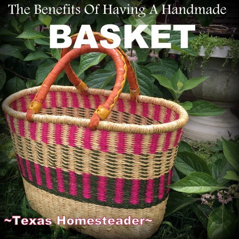 I bought a handmade basket and look forward to using it in many various ways. Today I share the main way I use my basket: shopping! #TexasHomesteader