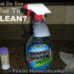 Homemade grease-cutting soap spray cleaner for a zero-waste clean home. #TexasHomesteader