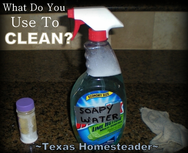 My kitchen cleaner costs very little and my ingredients are so much softer on the environment - even the containers are repurposed! #TexasHomesteader