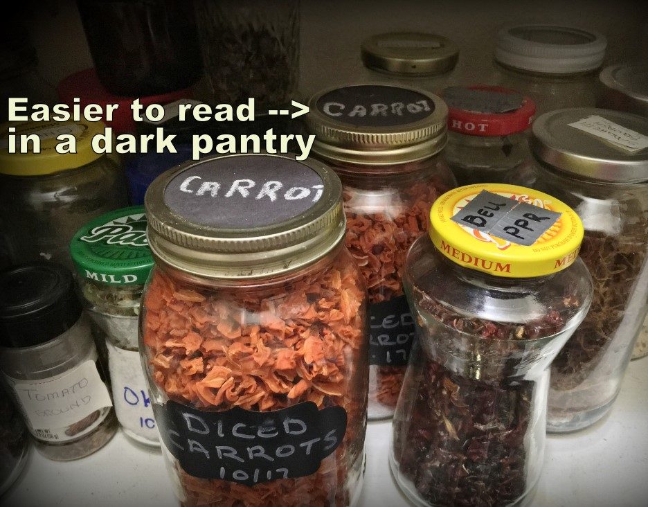 I wanted chalkboard labels for the top of my storage jars. But I found a way to make them myself for CHEAP! #TexasHomesteader