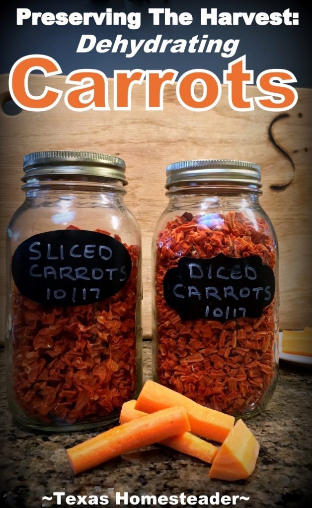 Dehydrating Carrots For Pantry Storage