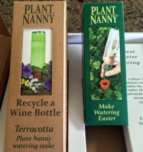 Repurposed Water Bottle Plant Watering System. here are many gift options for environmentally-aware for friends. Help them ditch the plastic with a safety razor or glass water bottle - many gift ideas! #TexasHomesteader