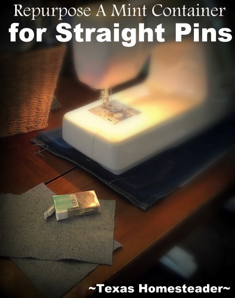 I needed a storage solution for my straight-pin supply. It needed to be compact and allow me to safely retrieve my pins. Check out this Homestead Hack! #TexasHomesteader