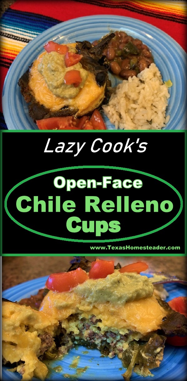 Lazy Cook's Open Face Chile Relleno Cups #TexasHomesteader