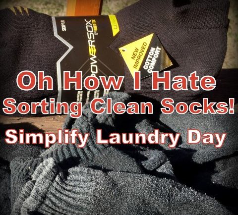 Do you hate sorting socks? I do! But I've found an easy way to eliminate that bag of mis-matched pairs and to streamline sorting socks on laundry day. #TexasHomesteader