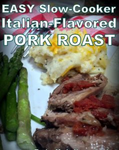 Italian Flavored Pot Roast Recipe. Chunk a few simple ingredients into a slow cooker and then sit back & wait for supper to be cooked for you! #TexasHomesteader