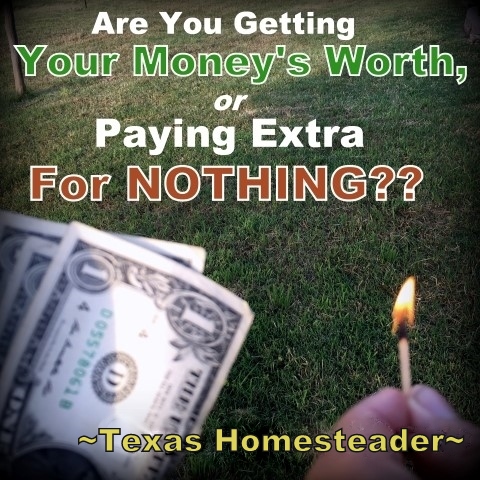 Money To Burn? Don't get stuck paying much more than you should! Don't go with the status quo because that's the way it's always been. A little research can pay off BIGTIME! #TexasHomesteader