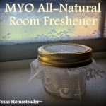 A homemade air freshener using repurposed containers, baking soda and essential oil. #TexasHomesteader