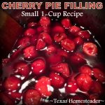 Cherry pie filling can be made with canned or dried cherries. #TexasHomesteader