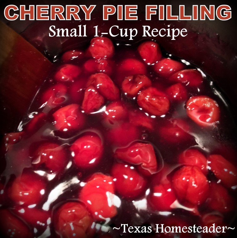 It's easy to make your own cherry pie filling using frozen or canned cherries. #TexasHomesteader