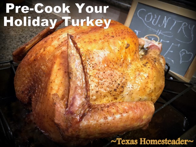 Pre-Roast Your Turkey! Are you hosting your family's holiday celebration this year? I'm sharing my favorite holiday cooking tips & quick & easy recipes. #TexasHomesteader