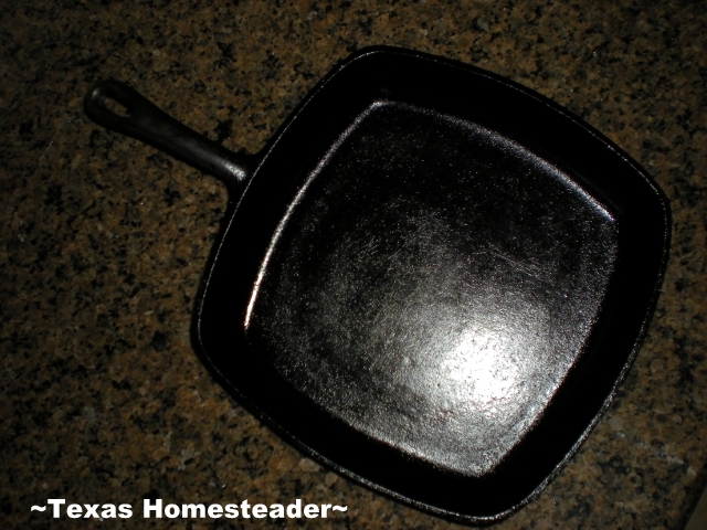 https://texashomesteader.com/wp-content/uploads/2019/01/Cast-Iron-Care-non-stick-surface-grandmothers-vintage-cast-iron-skillet-TexasHomesteader.jpg