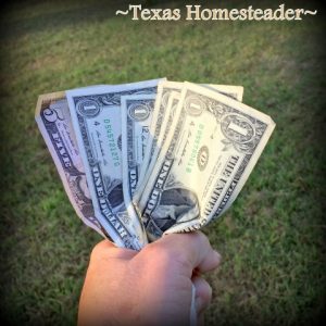 It's easy to incorporate quick money-saving measures into your regular days. Come see 5 frugal things we did this week to save money. #TexasHomesteader