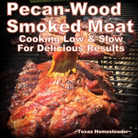 Delicious Smoked Pork using pecan wood smoke. Delicious. And shredding all that meat can be done in minutes using our shortcut. #TexasHomesteader